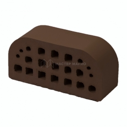 Кирпич фасонный керамический «Коричневый» пустотелый утолщенный профиль 2Б